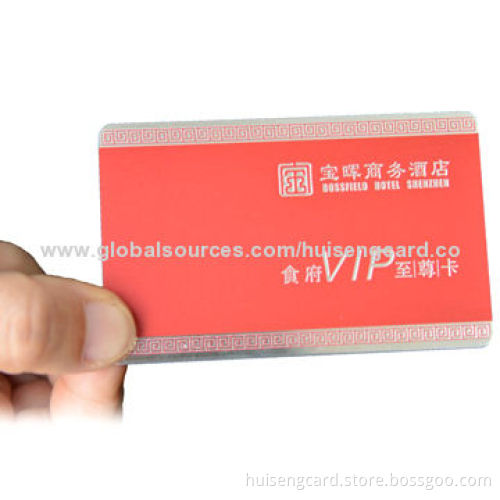Silver Golden Foil Embossed Number Plastic PVC Card